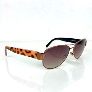 KATE SPADE Flynn/s Flynns Animal Print Aviator Sunglasses Matte Rose Gold